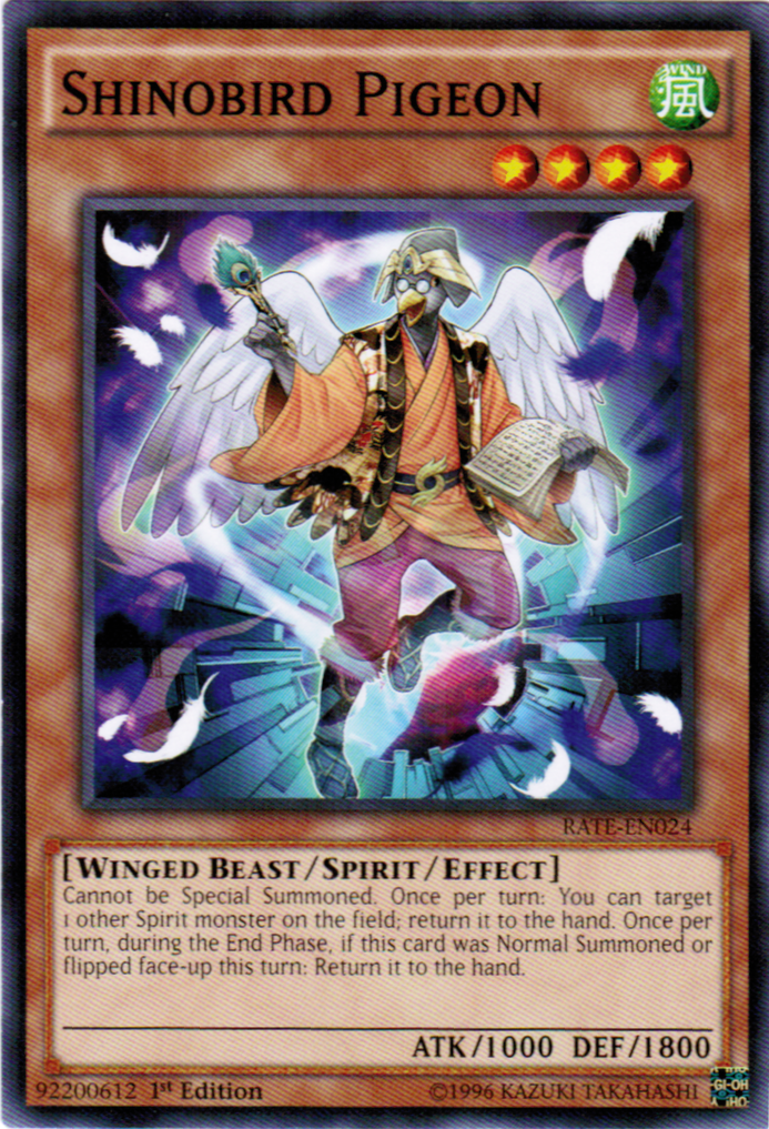 Shinobird Pigeon [RATE-EN024] Common | Jomio and Rueliete's Cards and Comics