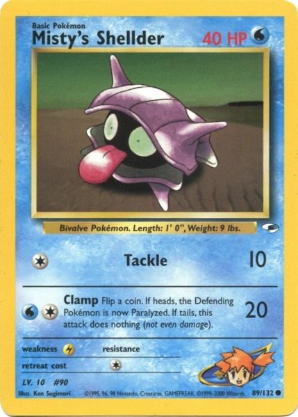 Misty's Shellder (89/132) [Gym Heroes Unlimited] | Jomio and Rueliete's Cards and Comics