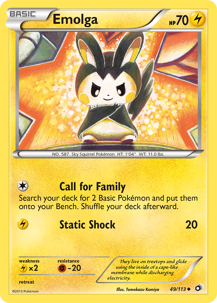 Emolga (49/113) [Black & White: Legendary Treasures] | Jomio and Rueliete's Cards and Comics