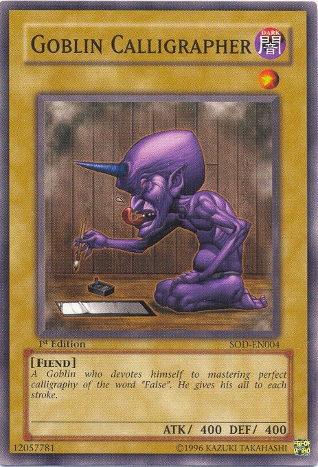 Goblin Calligrapher [SOD-EN004] Common | Jomio and Rueliete's Cards and Comics