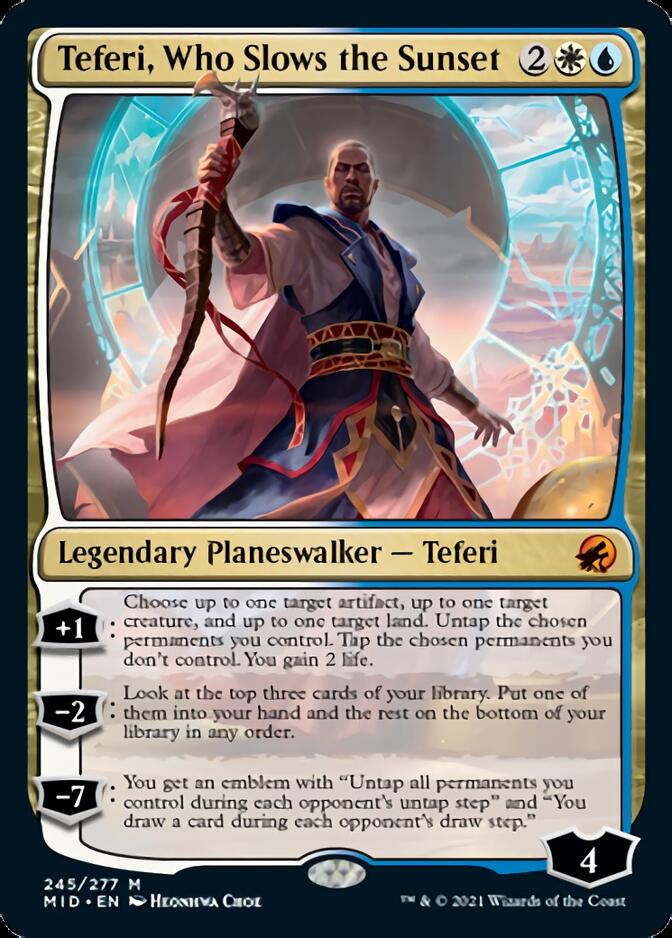Teferi, Who Slows the Sunset [Innistrad: Midnight Hunt] | Jomio and Rueliete's Cards and Comics
