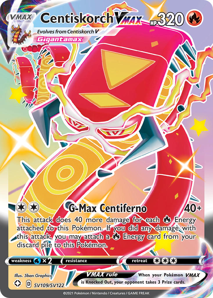Centiskorch VMAX (SV109/SV122) [Sword & Shield: Shining Fates] | Jomio and Rueliete's Cards and Comics