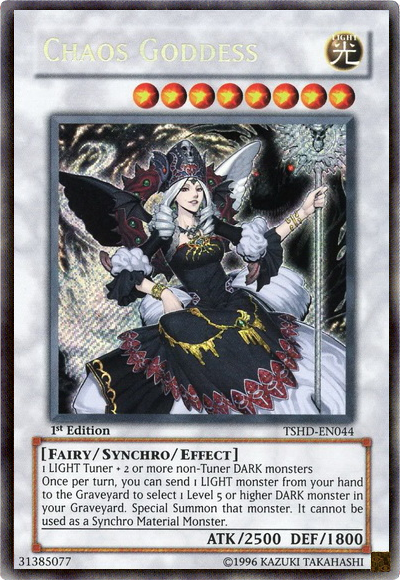 Chaos Goddess [TSHD-EN044] Secret Rare | Jomio and Rueliete's Cards and Comics