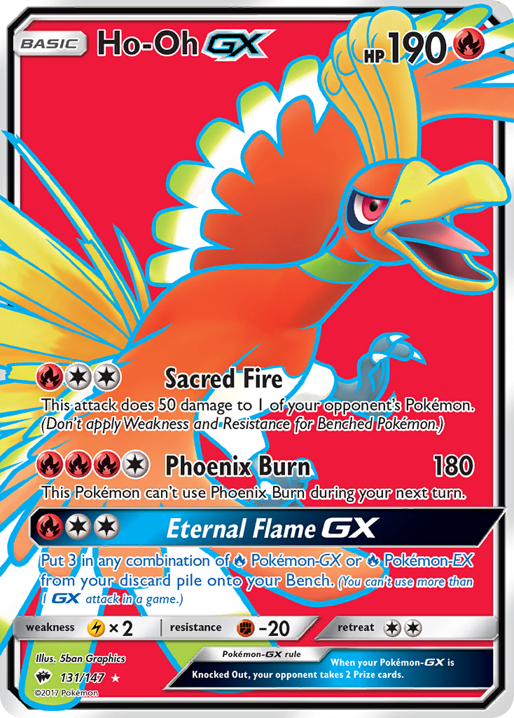 Ho-Oh GX (131/147) [Sun & Moon: Burning Shadows] | Jomio and Rueliete's Cards and Comics