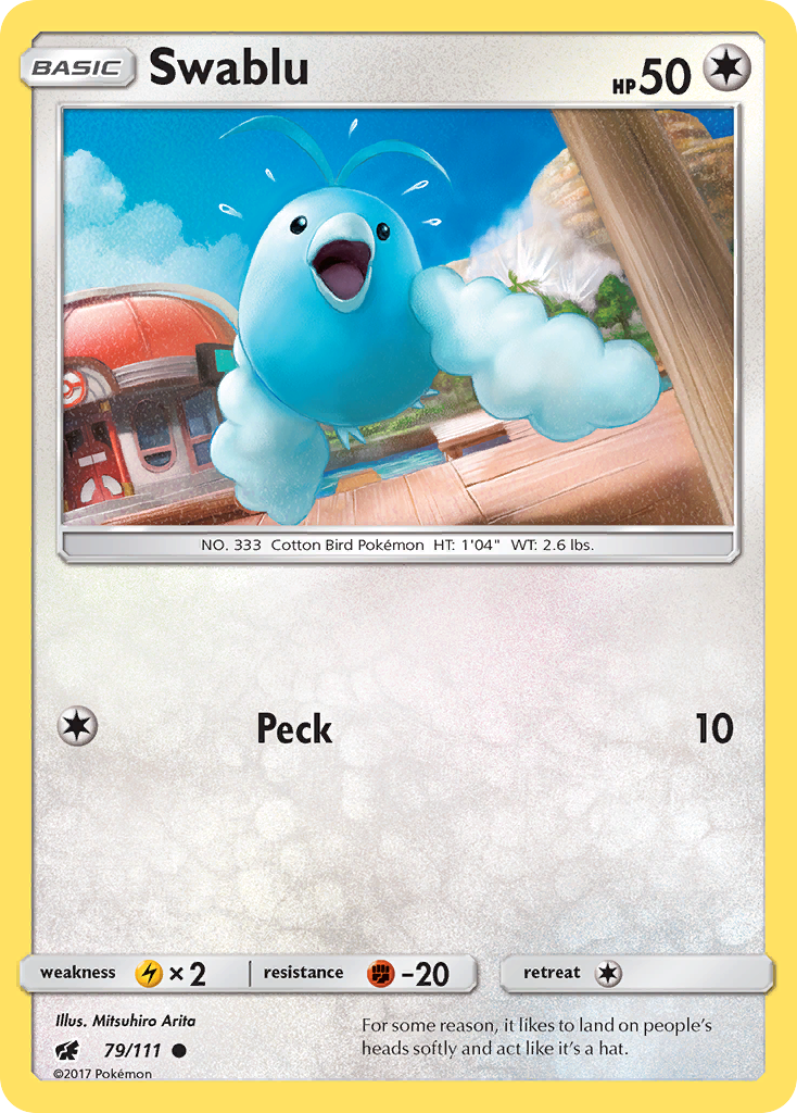 Swablu (79/111) [Sun & Moon: Crimson Invasion] | Jomio and Rueliete's Cards and Comics