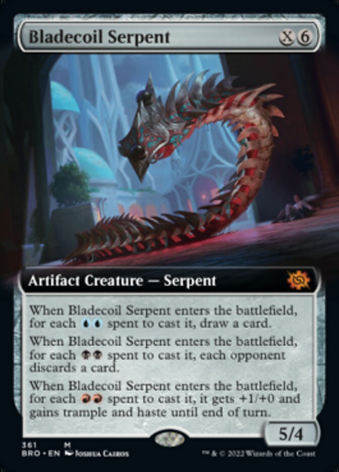 Bladecoil Serpent (Extended Art) [The Brothers' War] | Jomio and Rueliete's Cards and Comics