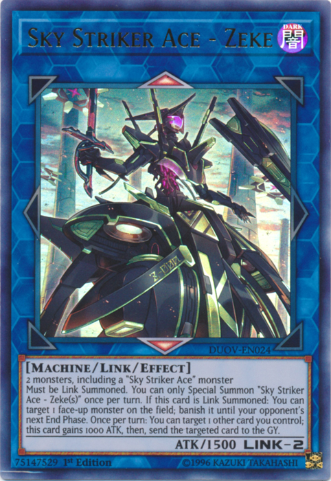 Sky Striker Ace - Zeke [DUOV-EN024] Ultra Rare | Jomio and Rueliete's Cards and Comics