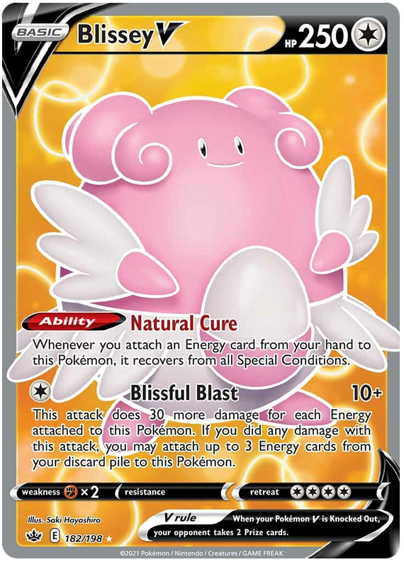 Blissey V (182/198) [Sword & Shield: Chilling Reign] | Jomio and Rueliete's Cards and Comics