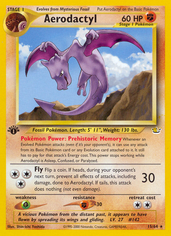Aerodactyl (15/64) [Neo Revelation 1st Edition] | Jomio and Rueliete's Cards and Comics