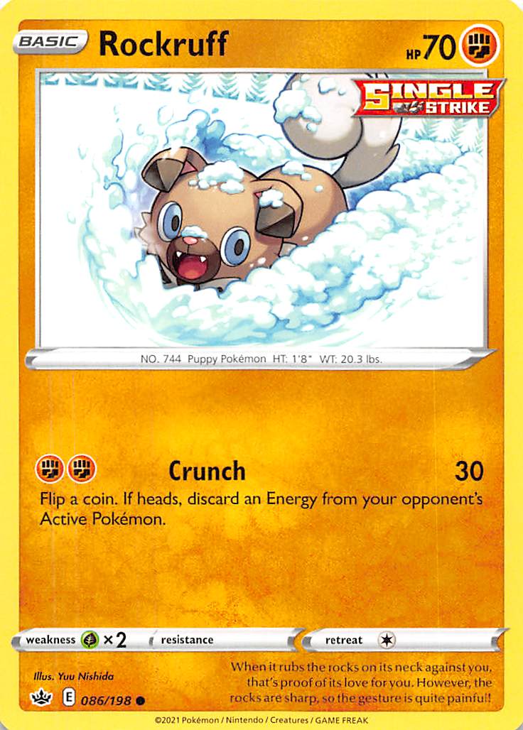 Rockruff (086/198) [Sword & Shield: Chilling Reign] | Jomio and Rueliete's Cards and Comics