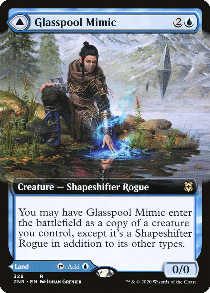 Glasspool Mimic // Glasspool Shore (Extended Art) [Zendikar Rising] | Jomio and Rueliete's Cards and Comics