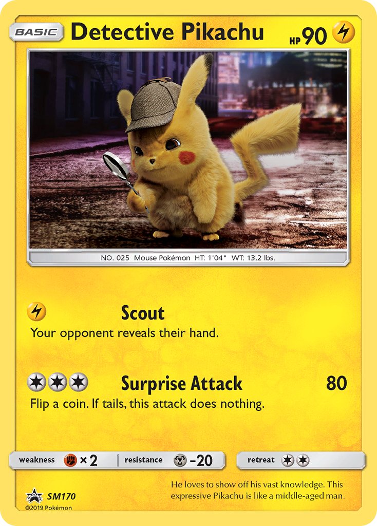 Detective Pikachu (SM170) [Sun & Moon: Black Star Promos] | Jomio and Rueliete's Cards and Comics