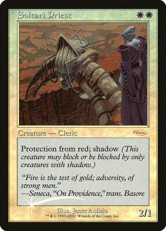 Soltari Priest [Friday Night Magic 2002] | Jomio and Rueliete's Cards and Comics