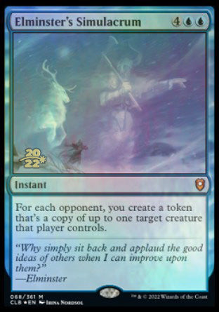 Elminster's Simulacrum [Commander Legends: Battle for Baldur's Gate Prerelease Promos] | Jomio and Rueliete's Cards and Comics