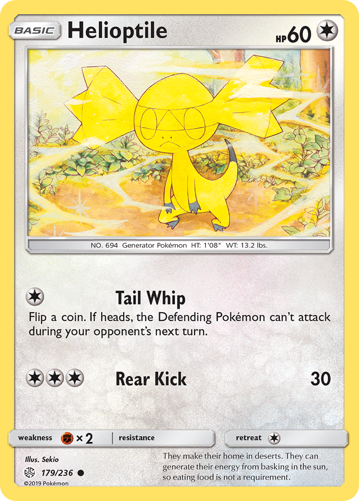 Helioptile (179/236) [Sun & Moon: Cosmic Eclipse] | Jomio and Rueliete's Cards and Comics