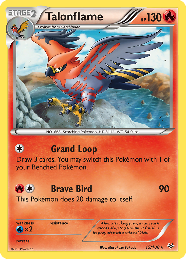Talonflame (15/108) [XY: Roaring Skies] | Jomio and Rueliete's Cards and Comics