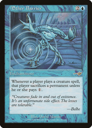 Aether Barrier [Nemesis] | Jomio and Rueliete's Cards and Comics