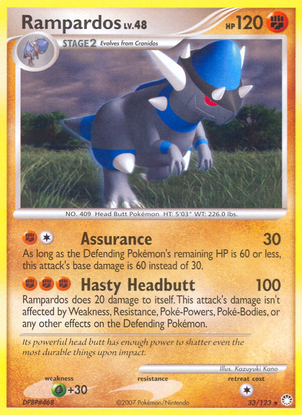 Rampardos (33/123) [Diamond & Pearl: Mysterious Treasures] | Jomio and Rueliete's Cards and Comics