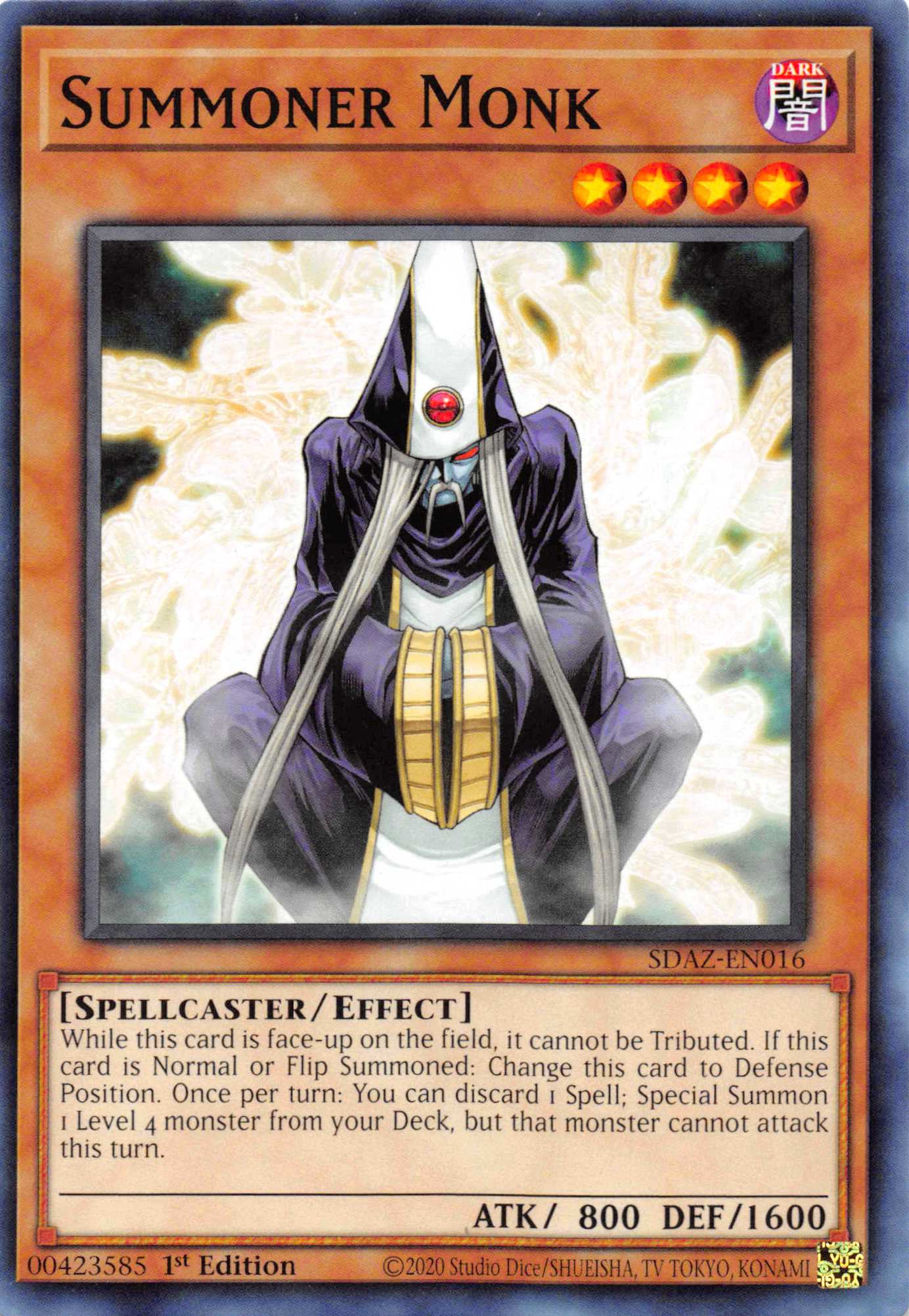 Summoner Monk [SDAZ-EN016] Common | Jomio and Rueliete's Cards and Comics