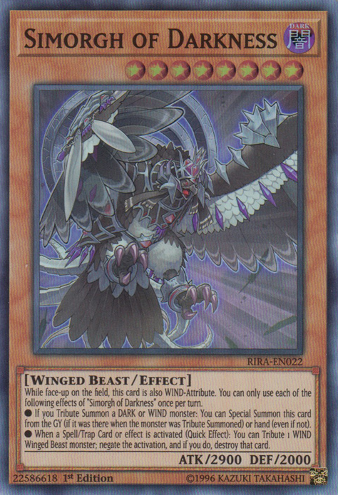 Simorgh of Darkness [RIRA-EN022] Super Rare | Jomio and Rueliete's Cards and Comics