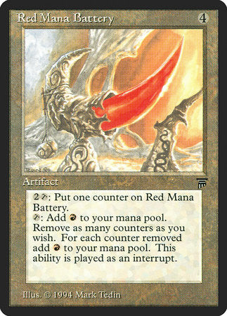 Red Mana Battery [Legends] | Jomio and Rueliete's Cards and Comics