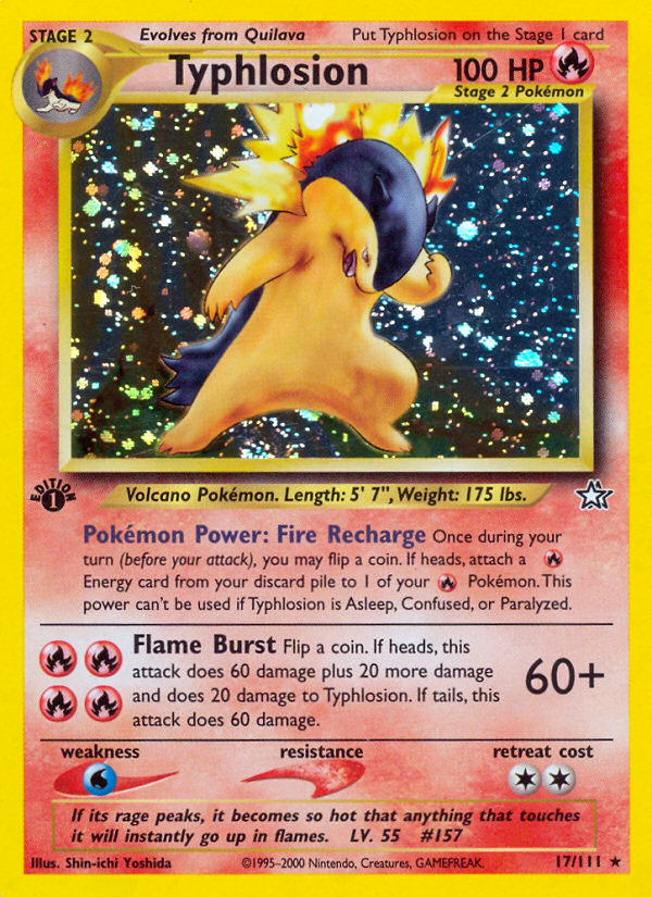 Typhlosion (17/111) [Neo Genesis 1st Edition] | Jomio and Rueliete's Cards and Comics