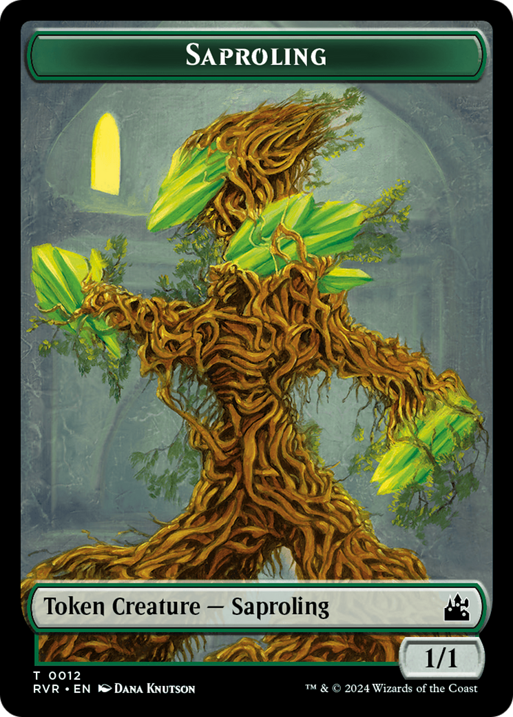 Saproling // Emblem - Domri Rade Double-Sided Token [Ravnica Remastered Tokens] | Jomio and Rueliete's Cards and Comics