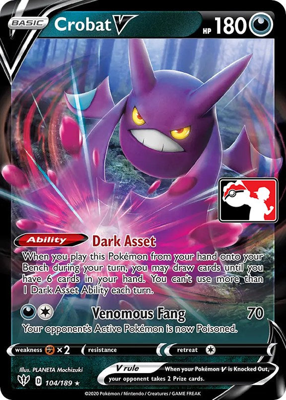 Crobat V (104/189) [Prize Pack Series One] | Jomio and Rueliete's Cards and Comics