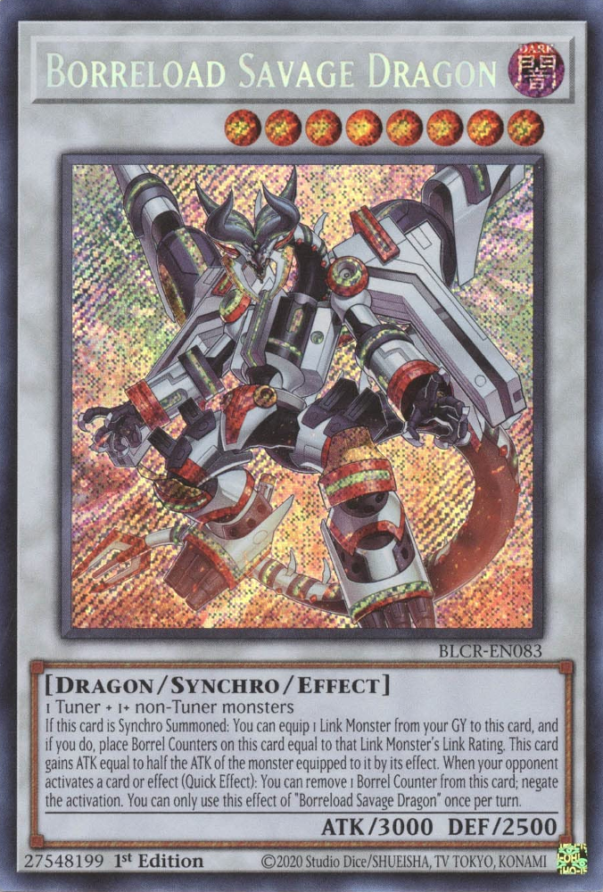 Borreload Savage Dragon [BLCR-EN083] Secret Rare | Jomio and Rueliete's Cards and Comics