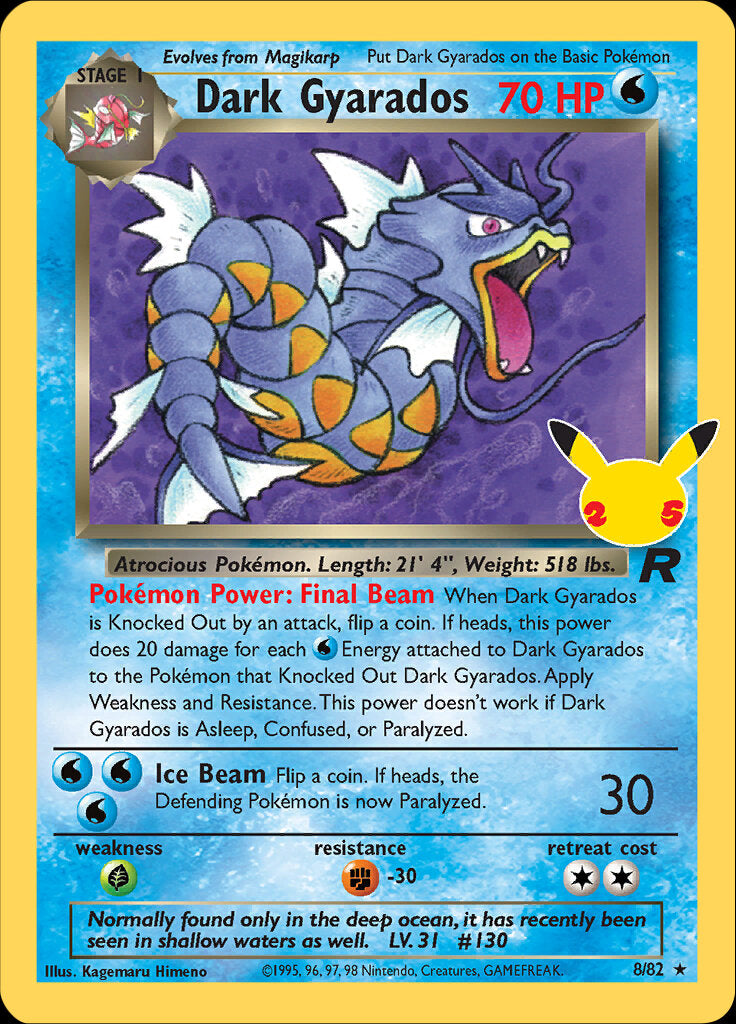 Dark Gyarados (8/82) [Celebrations: 25th Anniversary - Classic Collection] | Jomio and Rueliete's Cards and Comics
