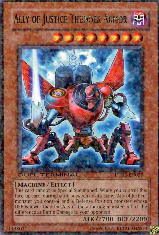 Ally of Justice Thunder Armor [DT02-EN027] Rare | Jomio and Rueliete's Cards and Comics