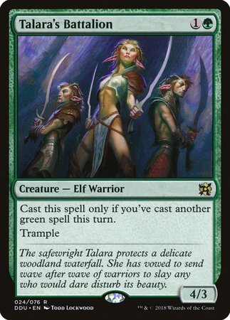 Talara's Battalion [Duel Decks: Elves vs. Inventors] | Jomio and Rueliete's Cards and Comics
