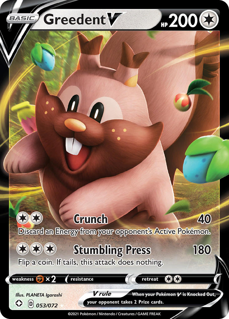 Greedent V (053/072) [Sword & Shield: Shining Fates] | Jomio and Rueliete's Cards and Comics