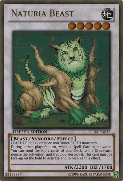 Naturia Beast [GLD5-EN032] Gold Rare | Jomio and Rueliete's Cards and Comics