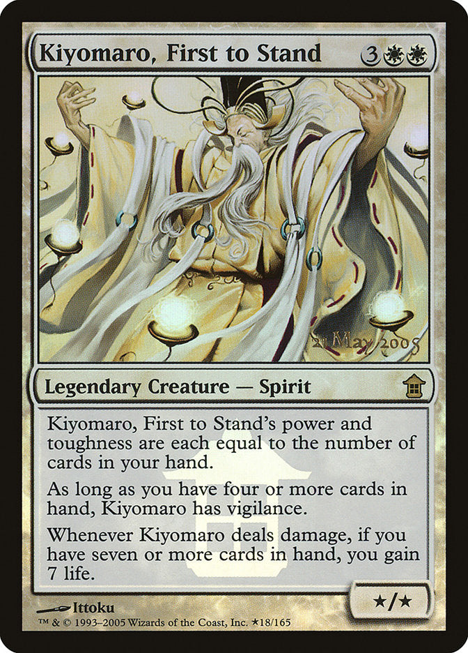 Kiyomaro, First to Stand [Saviors of Kamigawa Promos] | Jomio and Rueliete's Cards and Comics