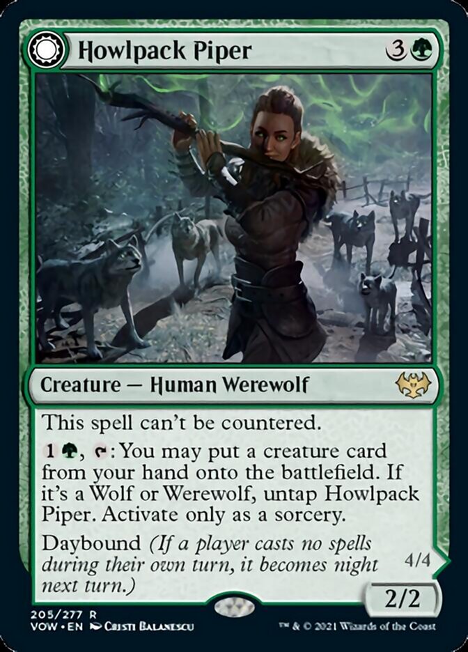 Howlpack Piper // Wildsong Howler [Innistrad: Crimson Vow] | Jomio and Rueliete's Cards and Comics
