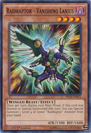 Raidraptor - Vanishing Lanius [SECE-EN011] Common | Jomio and Rueliete's Cards and Comics