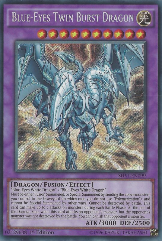 Blue-Eyes Twin Burst Dragon [SHVI-EN099] Secret Rare | Jomio and Rueliete's Cards and Comics