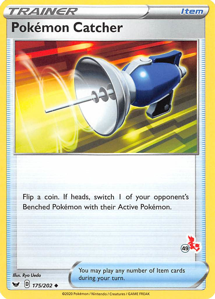Pokemon Catcher (175/202) (Cinderace Stamp #49) [Battle Academy 2022] | Jomio and Rueliete's Cards and Comics