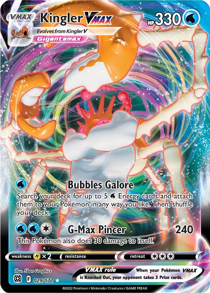 Kingler VMAX (029/172) [Sword & Shield: Brilliant Stars] | Jomio and Rueliete's Cards and Comics