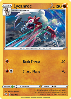 Lycanroc (095/185) [Sword & Shield: Vivid Voltage] | Jomio and Rueliete's Cards and Comics