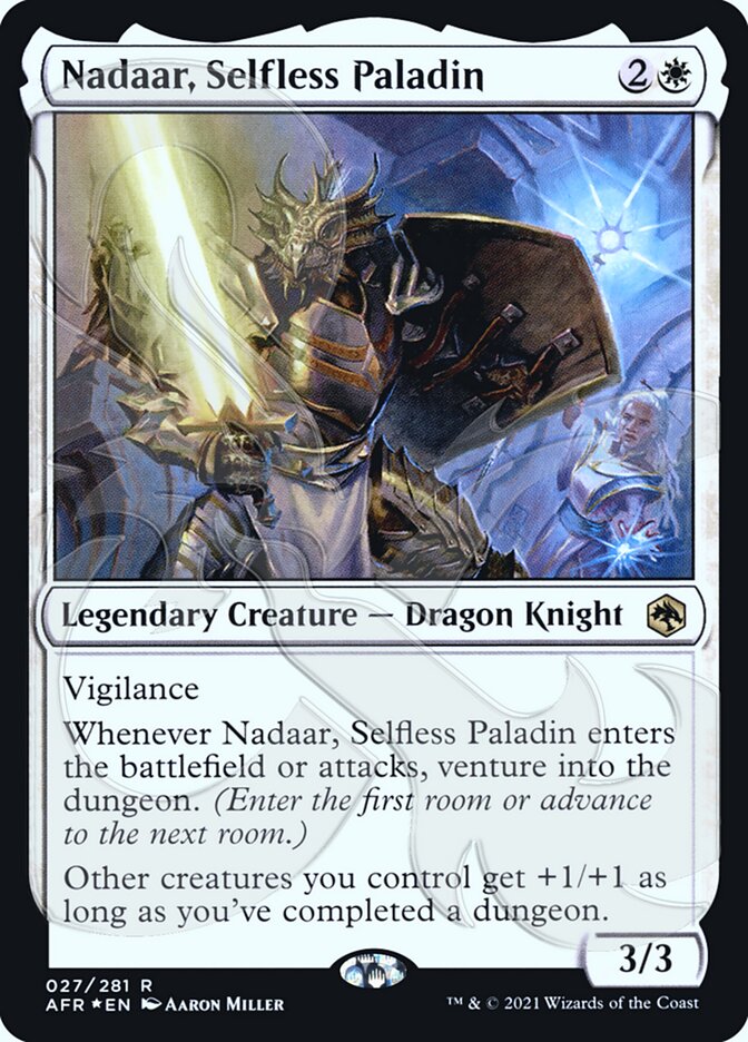 Nadaar, Selfless Paladin (Ampersand Promo) [Dungeons & Dragons: Adventures in the Forgotten Realms Promos] | Jomio and Rueliete's Cards and Comics