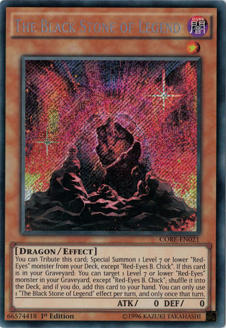 The Black Stone of Legend [CORE-EN021] Secret Rare | Jomio and Rueliete's Cards and Comics