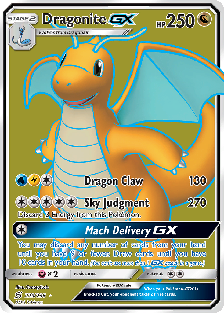 Dragonite GX (229/236) [Sun & Moon: Unified Minds] | Jomio and Rueliete's Cards and Comics