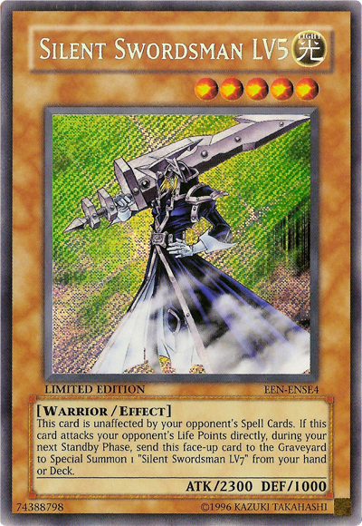 Silent Swordsman LV5 [EEN-ENSE4] Secret Rare | Jomio and Rueliete's Cards and Comics