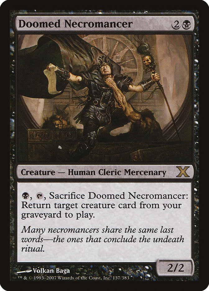 Doomed Necromancer [Tenth Edition] | Jomio and Rueliete's Cards and Comics