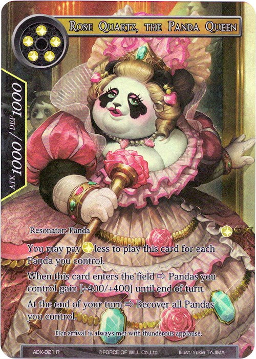 Rose Quartz, the Panda Queen (Full Art) (ADK-021) [Advent of the Demon King] | Jomio and Rueliete's Cards and Comics