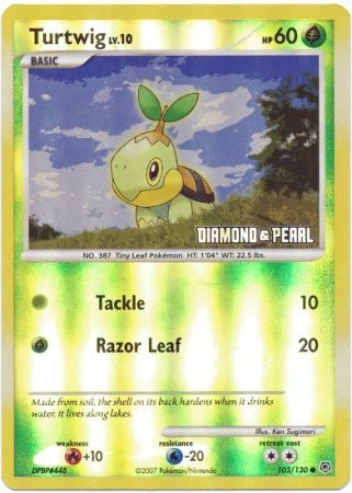 Turtwig (103/130) [Burger King Promos: 2008 Collection] | Jomio and Rueliete's Cards and Comics