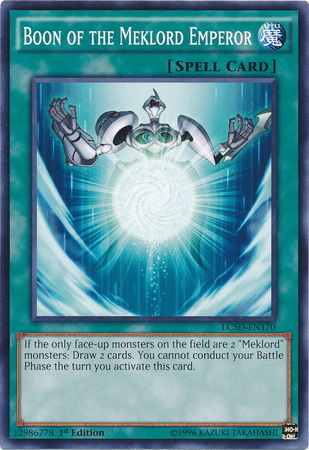Boon of the Meklord Emperor [LC5D-EN170] Common | Jomio and Rueliete's Cards and Comics