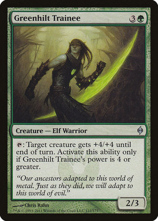 Greenhilt Trainee [New Phyrexia] | Jomio and Rueliete's Cards and Comics